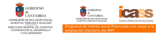 Dirección General de Juventud, Cooperación al Desarrollo y Voluntariado e ICASS Gobierno de Cantabria
