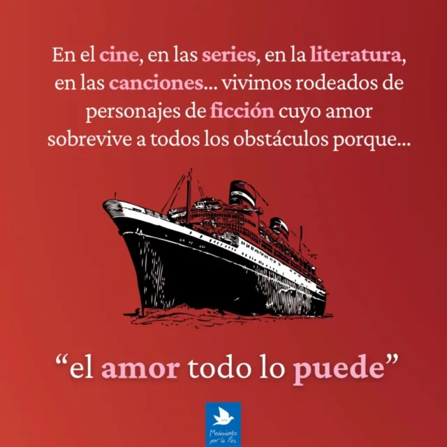 En el cine, en las series, en la literatura, en las canciones… vivimos rodeados de personajes de ficción cuyo amor 👨‍❤️‍👨 sobrevive a todos los obstáculos, porque “el amor todo lo puede” 🧜‍♀️🤴.

Que el amor todo lo pueda significa que una pareja 👫 puede sortear cualquier dificultad , que dos personas que se aman estarán juntas sí o sí 💕. Sin embargo, esto no es más que un mito.

¿Qué pasa cuando las personas tienen distintas expectativas de vida, caracteres muy diferentes, cuando no les hace bien estar juntas 🗯️? ¿Qué pasa si hay situaciones de violencia 😡?

Si nos guiamos por “el amor todo lo puede” las parejas tendrían que aguantar y aguantar 😰, porque el amor triunfa y todo se arregla. 

Sin embargo, aunque sea difícil, muchas veces lo más saludable es parar ✋ y tomar distancia. Y tenerlo claro: el amor no todo lo puede.

¡Toxicidad fuera!
¡Rompe el mito!

📹 @sas_sound, voluntaria de Comunicación y Sensibilización del Movimiento por la Paz -MPDL- Cantabria.

#amorromantico #amorromántico #mitosamorromántico #pareja #emparejamiento #monogamia #medianaranja #bienestar #amorpropio #autocuidado #love #WomenPower #Empoderamiento #Feminismo #Feminismos #Feminista #Feministas #IgualdadDeGénero #LGTBI #gay #Juventud #Jóvenes #Joven #adolescente #adolescentes #adolescencia