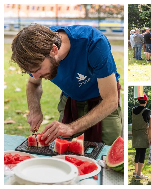 🍉 El pasado viernes 20 nos juntamos participantes del Programa de Protección Internacional, voluntariado, socios/as y plantilla del Movimiento por la Paz -MPDL- Cantabria en el parque de la Marga (Santander).

🤗 Conmemoramos el Día Mundial de las Personas Refugiadas, reivindicamos una Cantabria acogedora donde podamos sentirnos en casa, vengamos de donde vengamos, y denunciamos la violencia armada y el sufrimiento de las poblaciones civiles, especialmente en casos de guerras, genocidios y crímenes de lesa humanidad.

#Refugio #refugiados #refugiadas #refugees #refugee #ProteccionInternacional #ProtecciónInternacional #conlosrefugiados #refugeeswelcome #welcomerefugees #bienvenidosrefugiados #refugiadosbienvenidos #asilopolítico #asilopolitico #Paz #CulturaDePaz #DerechosHumanos #ConvivenciaPacífica #Convivencia #díadelrefugiado #diadelrefugiado #díamundialdelrefugiado #diamundialdelrefugiado #worldrefugeeday #refugeeday